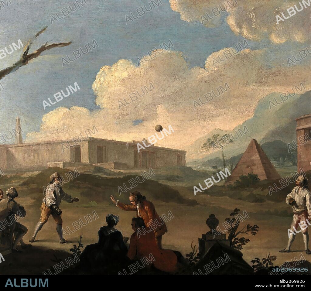 Charles Joseph Flipart / 'El juego de balón', ca.  1796, French School, Oil on canvas, 51,8 cm x 59,6 cm, P07980.