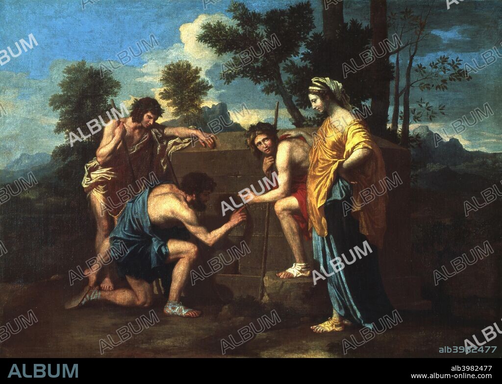 'Et in Arcadia Ego', c1650. The painting, also known as 'The Arcadian Shepherds', shows a Greek mythological scene in which a group of shepherds inspects an inscribed coffin. Et in Arcadia Ego has variously been translated as I, too, in Arcadia, I am also in Arcadia or I am even in Arcadia. One interpretation of the meaning is that the person buried in the tomb has lived in Arcadia, that is, the dead person once enjoyed the pleasures of life on earth.