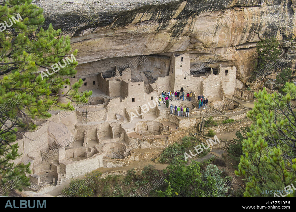 The Cliff Palace Indian dwelling, Mesa Verde National Park, UNESCO World Heritage Site, Colorado, United States of America, North America.