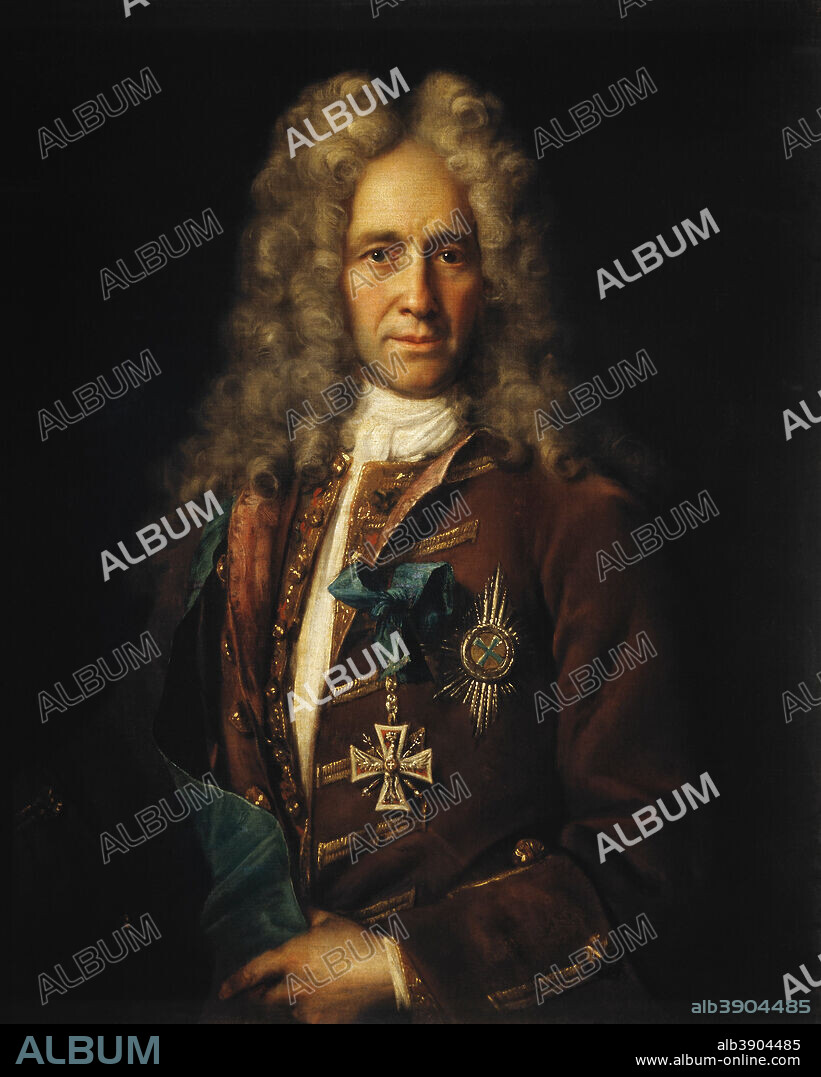 IVAN NIKITICH NIKITIN. Portrait of Count G.I.Golovkin. Date/Period: 1720s. Painting. Oil on canvas. Height: 90.9 cm (35.7 in); Width: 73.4 cm (28.8 in).