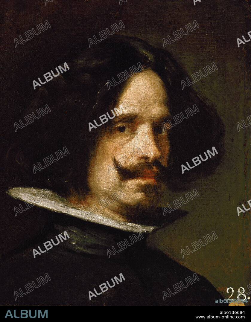 DIEGO VELAZQUEZ (1599-1660). 'Autorretrato', hacia 1640, Óleo sobre lienzo, 46 x 38 cm.