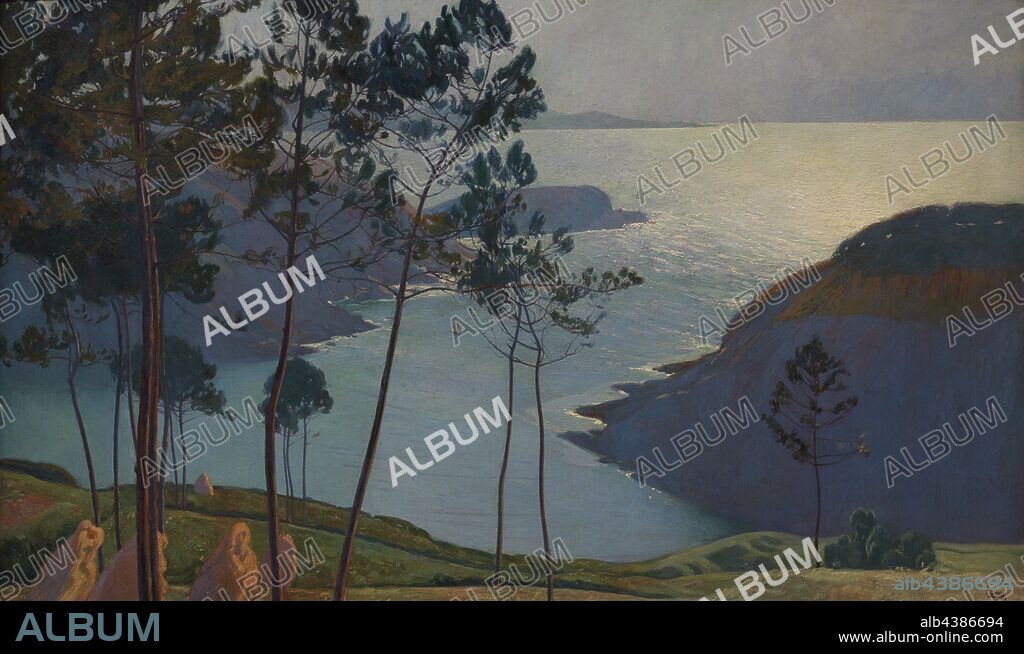 FRANCISCO LLORENS DÍAZ. Francisco Llorens Díaz (1874-1948). Pintor español. Costas gallegas, 1917. Museo de Bellas Artes. La Coruña. Galicia. España. (En depósito, Museo Nacional del Prado, Madrid) .