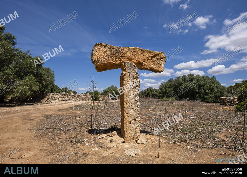Can Garra Seca, Megalithic elements, «Camí de sa Torre», municipality of Llucmajor, Mallorca, Balearic Islands, Spain.