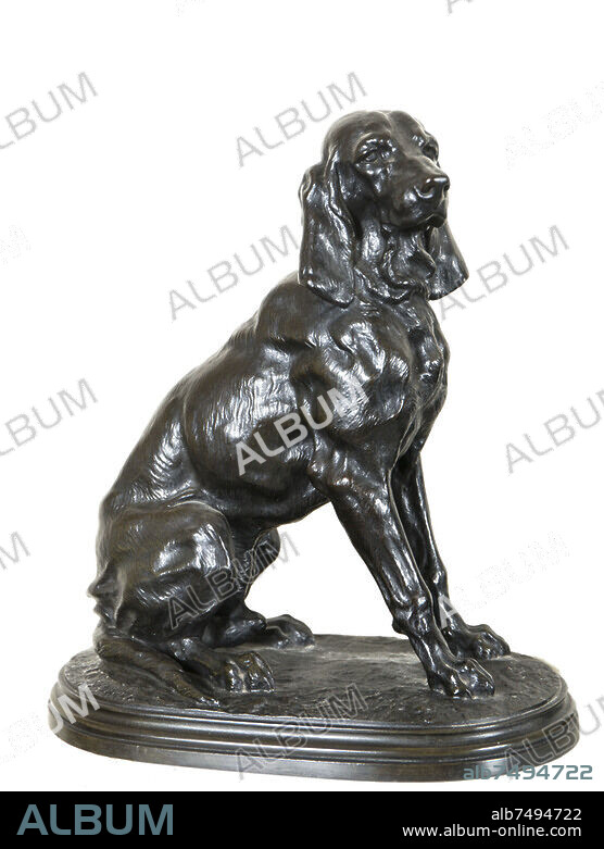 Antoine Louis Barye ( 1795-1875 )
Chien de chasse 
Bronze. Signé en creux sur la terrasse
19 ème siècle
Collection particulère.