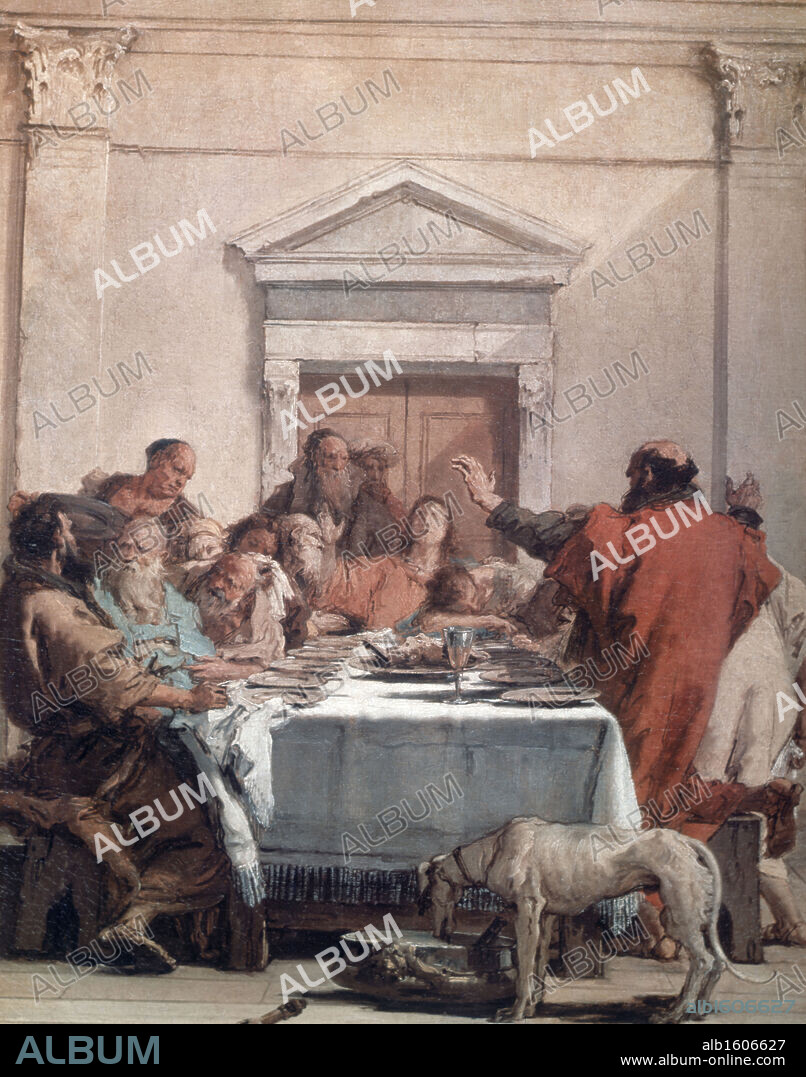 GIAMBATTISTA TIEPOLO. The Last Supper by Giovanni Battista Tiepolo, (1696-1770).
