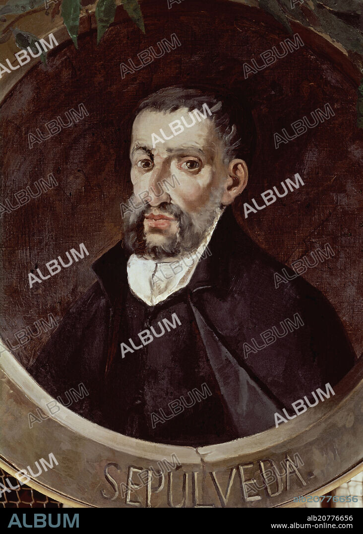 Portrait of Juan Ginés de Sepúlveda (1490-1573), Spanish humanist. Sevilla, C. Colombus library.