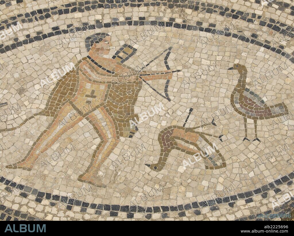 Mosaicos de la casa de los trabajos de Hércules.Ciudad Romana de Volubilis(II d.c.), yacimiento arqueologico.Marruecos.