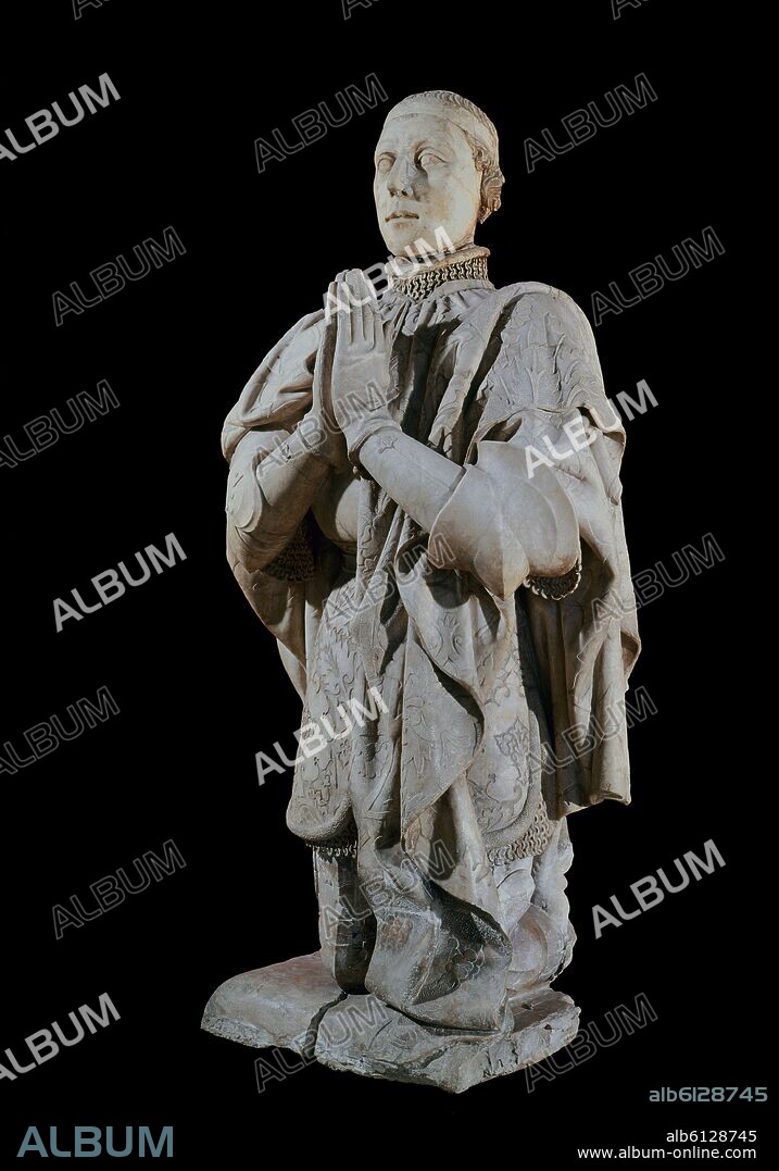 ESTATUA ORANTE DEL REY PEDRO I "EL CRUEL" (1334-1369) REY DE CASTILLA Y LEON.