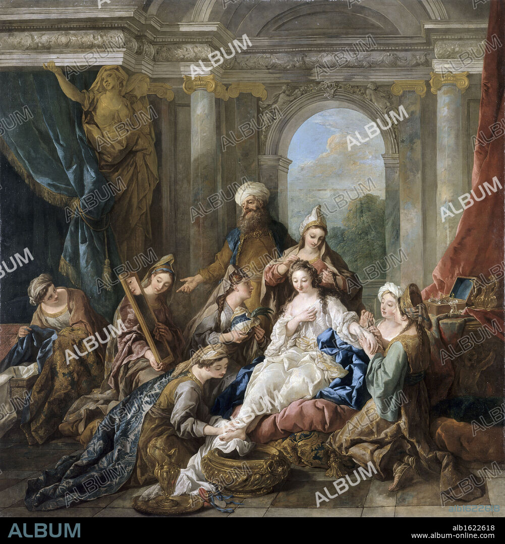 JEAN-FRANÇOIS DE TROY. Toilette of Esther  Jean Francois de Troy  (1679-1752/French)  Musee Du Louvre   Paris.