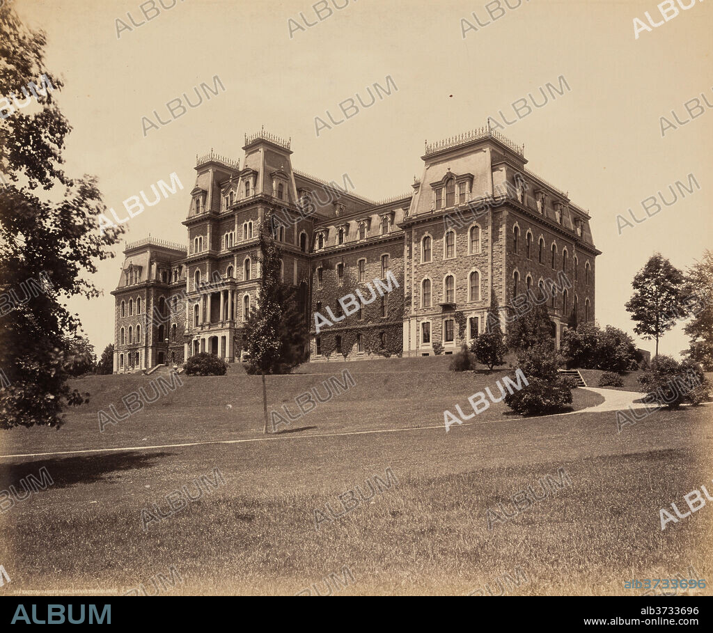 WILLIAM H. RAU. Easton, Pardee Hall, Lafayette College. Dated: c. 1895. Dimensions: image: 43.7 × 52.1 cm (17 3/16 × 20 1/2 in.)  mount: 49.7 × 60.5 cm (19 9/16 × 23 13/16 in.). Medium: albumen print.