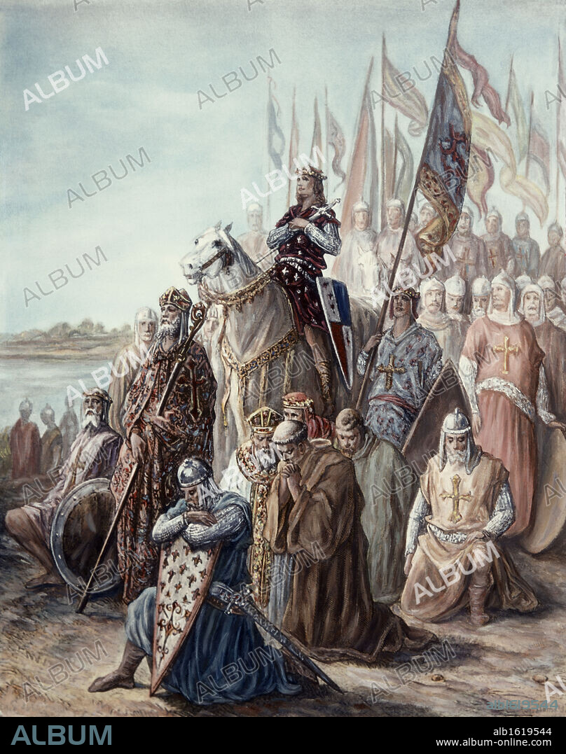 PAUL GUSTAVE DORÉ. St. Louis Before Damietta, Egypt 6th Crusade Gustave Dore (1832-1883 French).
