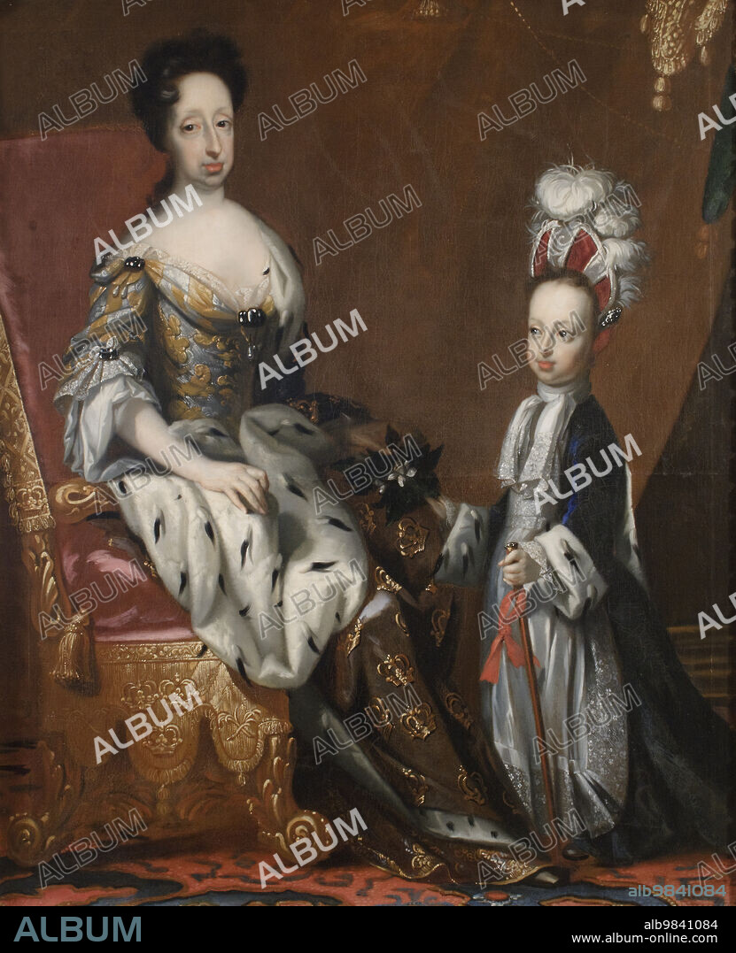 DAVID VON KRAFFT. Hedvig Eleonora, 1636-1715, Queen of Sweden and Karl Fredrik, 1700-1739, Duke of Holstein, 1704.