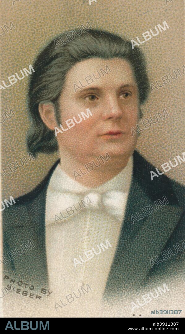 Eugene Ysaye (1858-1931), was a Belgian violinist, composer and conductor. He is sometimes known as The King of the Violin. Taken from Will's Cigarette card, Musical Celebrities series, 1911.