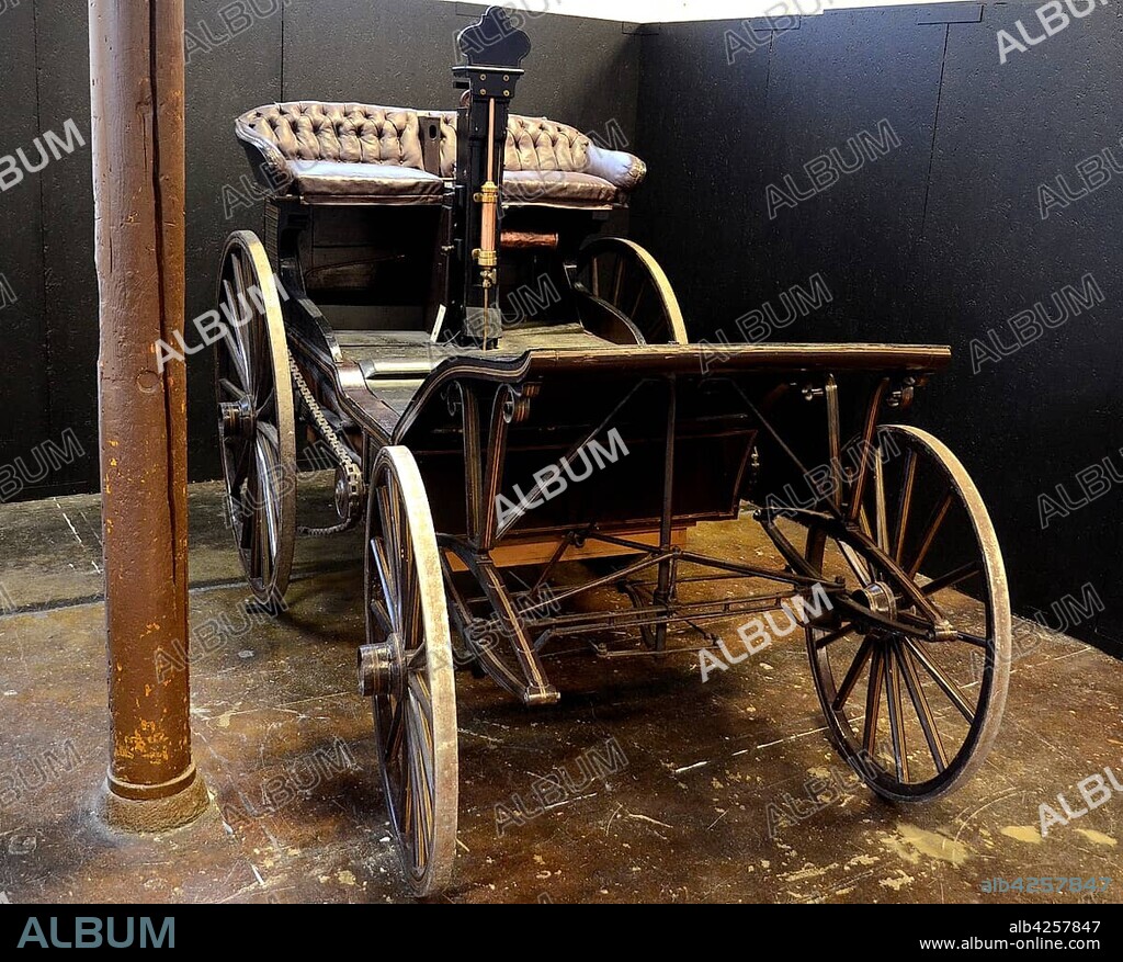 Cederholmaren, the oldest car in Sweden, built 1890 by the Cederholm brothers, Ystad, Scania, Sweden, Europe.