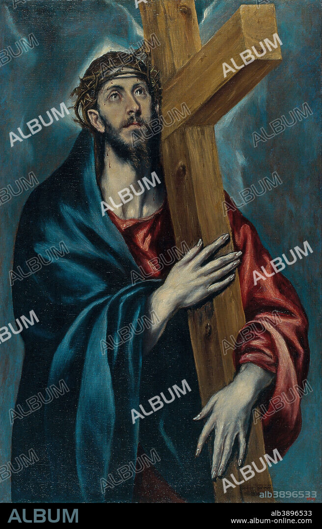 EL GRECO. Christ Carrying the Cross. Date/Period: From 1590 until 1595. Painting. Oil on canvas. Height: 106 cm (41.7 in); Width: 69 cm (27.1 in).