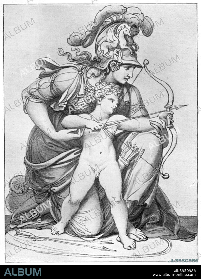 Minerva Directing the Arrow of Cupid', late 18th-early 19th century (1912). A print from The Connoisseur, (London, 1912).