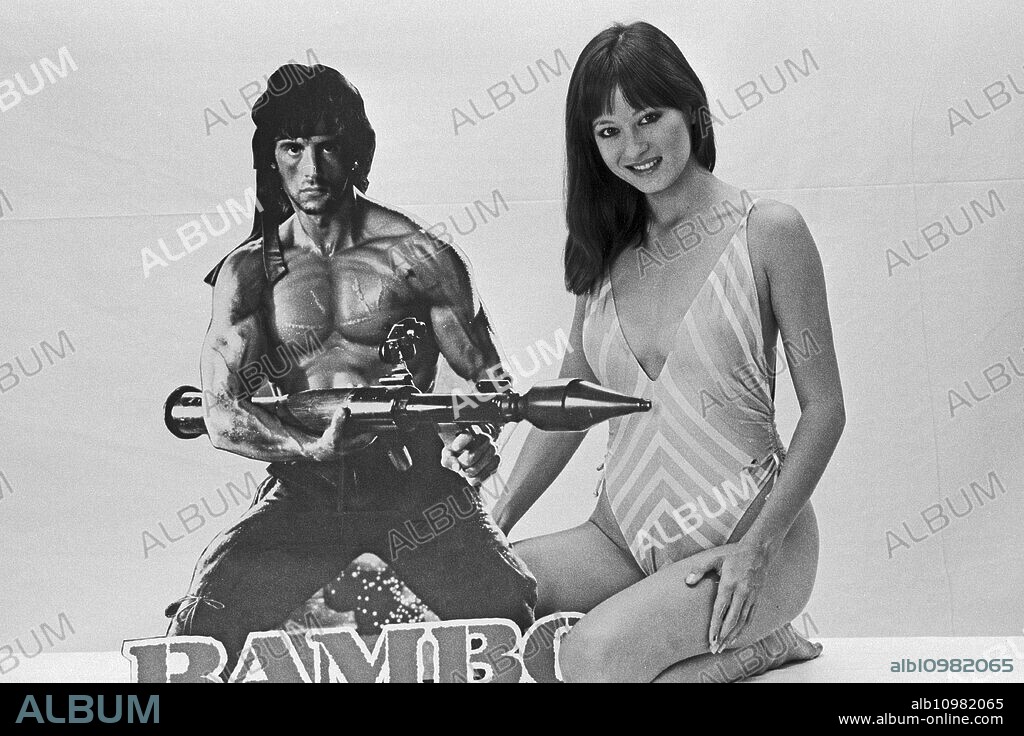 Julia Nickson-Soul, American actress and co actor with Sylvester Stallone in "Rambo II", Germany around 1984.