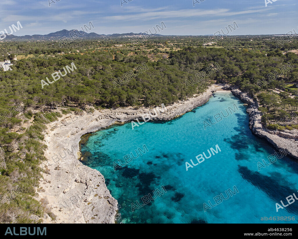 Caló des Burgit, Mondragó Natural Park, Santanyí municipal area, Mallorca, Balearic Islands, Spain.