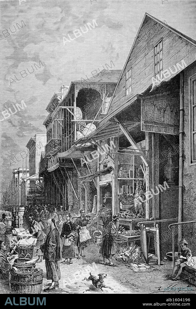 Market Street-San Francisco, California  ca. 1860-1890  H. Clerget  Engraving  Private Collection.