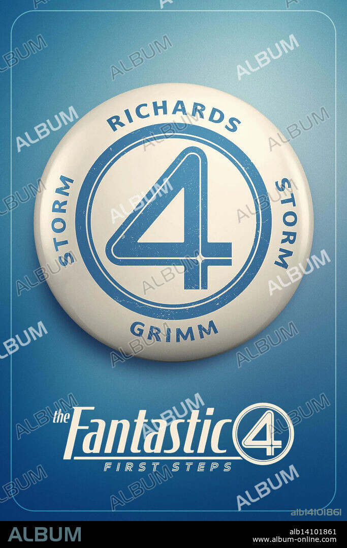 Affiche de LES QUATRE FANTASTIQUES, 2025 (FANTASTIC FOUR, THE: FIRST STEPS), réalisé par MATT SHAKMAN. Copyright Marvel Studios / 20th Century Studios / The Walt Disney Company.