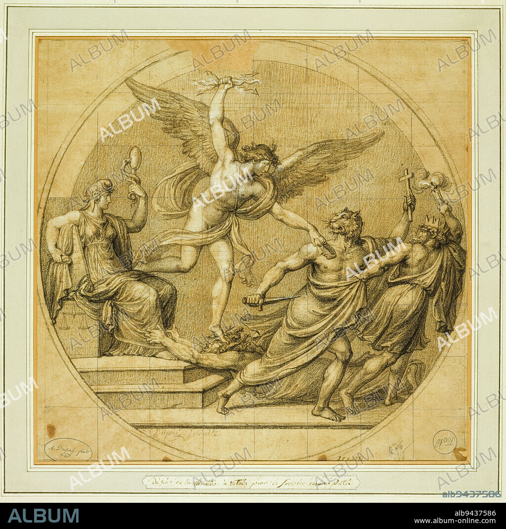 Coup d'Etat of 18 Fructidor Year V (September 4, 1797)., Dupré, Augustin or Auguste, Author of the model, Dupré, Augustin or Auguste, Draftsman, Array, Drawing, Graphic arts, Drawing, Dimensions - Work: Diameter: 32.8 cm, Height: 32.8 cm, Width: 32.5 cm, Dimensions: Height: 38.6 cm, Width: 37.8 cm, Dimensions: Height: 40.5 cm, Width: 39.9 cm, Dimensions: Height: 65 cm, Width: 50 cm.