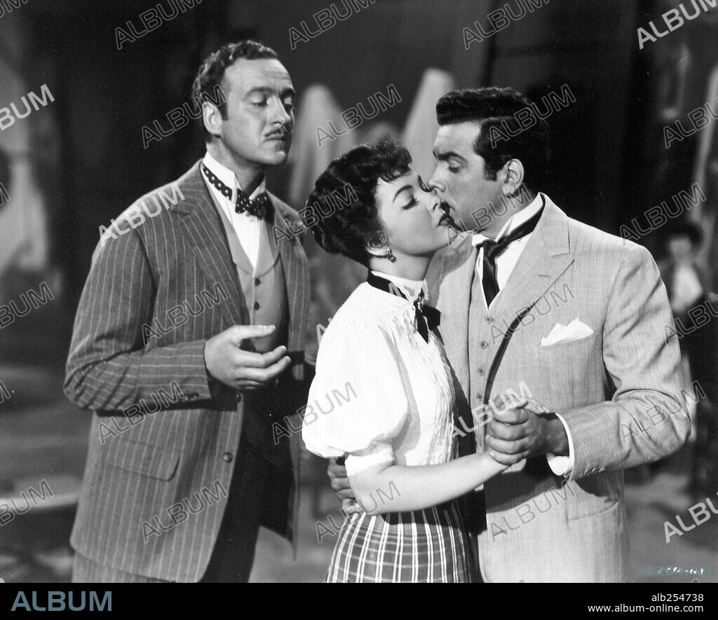DAVID NIVEN, KATHRYN GRAYSON and MARIO LANZA in THE TOAST OF NEW ORLEANS, 1950, directed by NORMAN TAUROG. Copyright M.G.M.