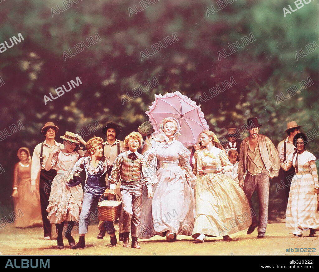 CELESTE HOLM and JOHNNY WHITAKER in TOM SAWYER, 1973, directed by DON TAYLOR. Copyright UNITED ARTISTS.