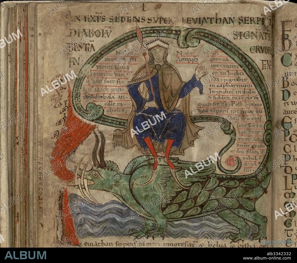 LAMBERT DE SAINT-OMER. Miniature from the Manuscript Liber Floridus.