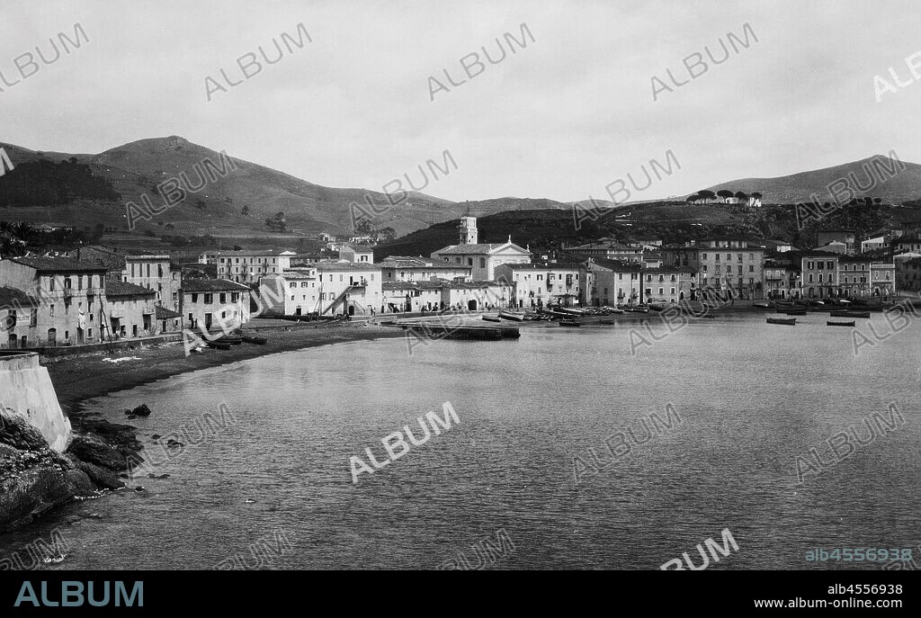 Tuscany. island of elba. view of porto longone the present porto azzurro. 1930.