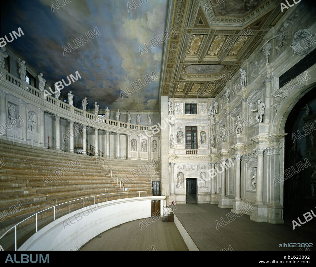 Teatro Olimpico particolare Andrea Palladio (1508-1580 Italian) Pinacoteca Sabauda, Torino, Italy.