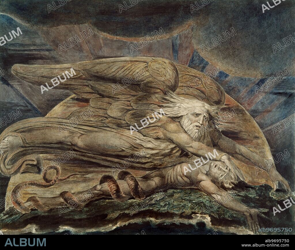 God Creating Adam. by William Blake 1757 - 1827. British Romantic Writer and Painter and Illustrator. ©2006 TopFoto.