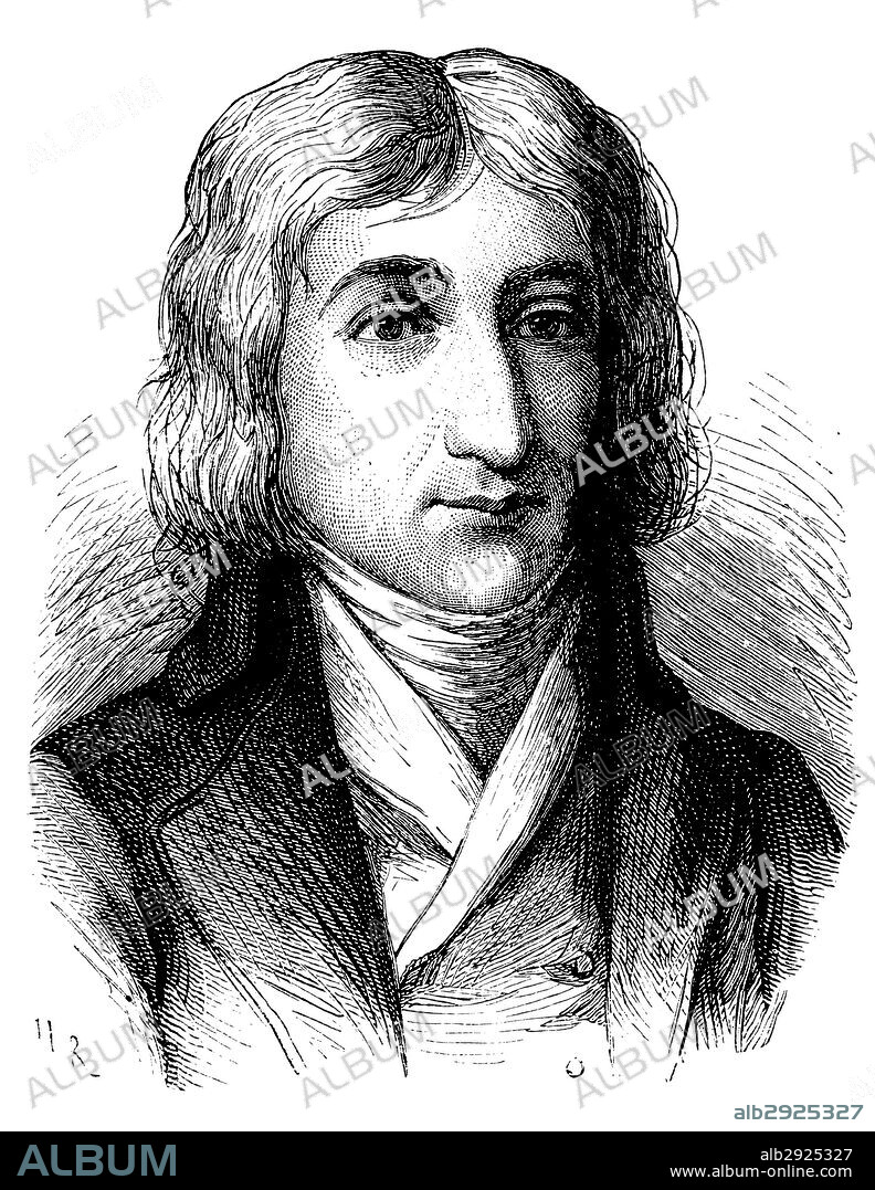André-Jacques Garnerin (1769-1823), aeronauta de globos y paracaidista francés. Grabado de 1873.