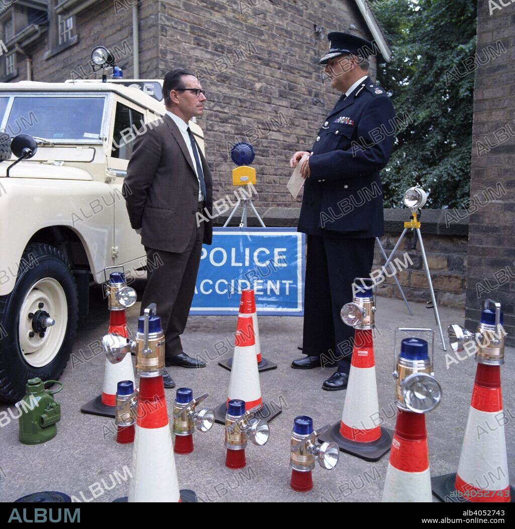 The Police Commissioner for Derbyshire taking delivery of two new Land Rovers, Matlock, Derbyshire, 1969.