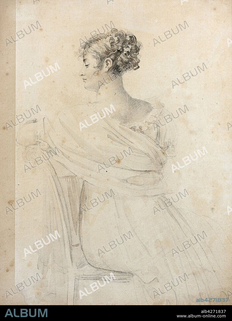FRANÇOIS GERARD. Portrait of Madame Récamier (1777-1849).