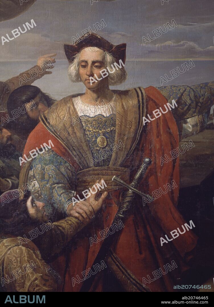 LLEGADA DE COLON A AMERICA-S XIX PINTURA HISTORICISTA.
