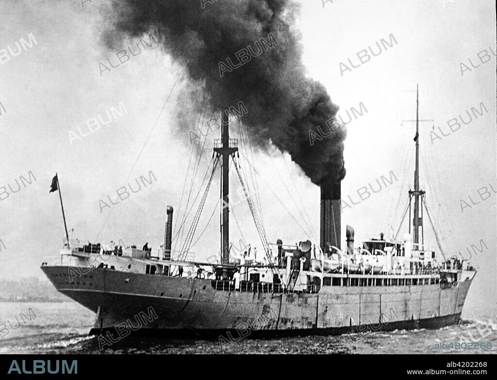 Magic lantern slide  WW1, 1914-1918, World war one images,SMS MÃ¶we (German: Seagull) was a merchant raider of the Imperial German Navy which operated against Allied shipping during World War I.Disguised as a neutral cargo ship to enable it to get close to targets, the MÃ¶we was effective at commerce raiding, sinking several ships in the course of the war. Built by the Joh. C. Tecklenborg yard at GeestemÃ¼nde, she was launched as the freighter Pungo in 1914 and operated by the Afrikanische Fruchtkompanie for F. Laeisz of Hamburg. After an uneventful career carrying cargoes of bananas from the German colony of Kamerun to Germany she was requisitioned by the Imperial German Navy for use as a minelayer. Her conversion took place at Imperial shipyard at Wilhelmshaven in the autumn of 1915, and under the command of Nikolaus zu Dohna-Schlodien, she entered service on 1 November that year. The most successful German Raider in either the First or Second World Wars.