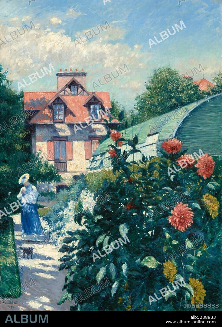 GUSTAVE CAILLEBOTTE (PEINTRE). Dahlias, Garden at Petit Gennevilliers, 1893.