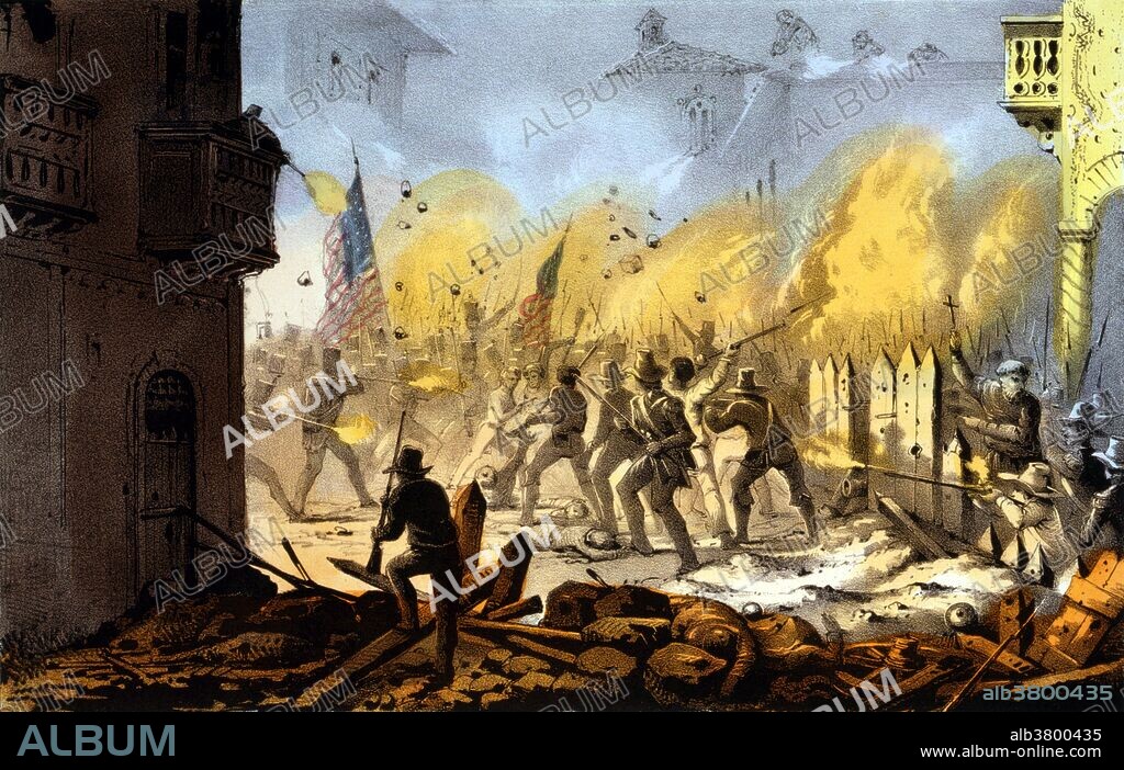 In the Battle of Monterrey (September 21-24, 1846) during the Mexican-American War, General Pedro de Ampudia and the Mexican Army of the North was defeated by the Army of Occupation, a force of United States Regulars, Volunteers and Texas Rangers under the command of Zachary Taylor. The Mexican-American War was an armed conflict between the United States of America and Mexico from 1846 to 1848 in the wake of the 1845 U.S. annexation of Texas. Combat operations lasted from spring 1846 to fall 1847. American forces quickly occupied New Mexico and California and then invaded parts of Northeastern Mexico and Northwest Mexico. The Pacific Squadron conducted a blockade, and took control of several garrisons on the Pacific coast in Baja California. After Mexico would still not agree to the cession of its northern territories, another American army captured Mexico City, and the war ended in victory of the U.S. The Treaty of Guadalupe Hidalgo forced Mexican Cession of the territories of Alta California and New Mexico to the U.S. in exchange for $18 million. In addition, the United States forgave debt owed by the Mexican government to U.S. citizens. Mexico accepted the Rio Grande as its national border, and the loss of Texas.