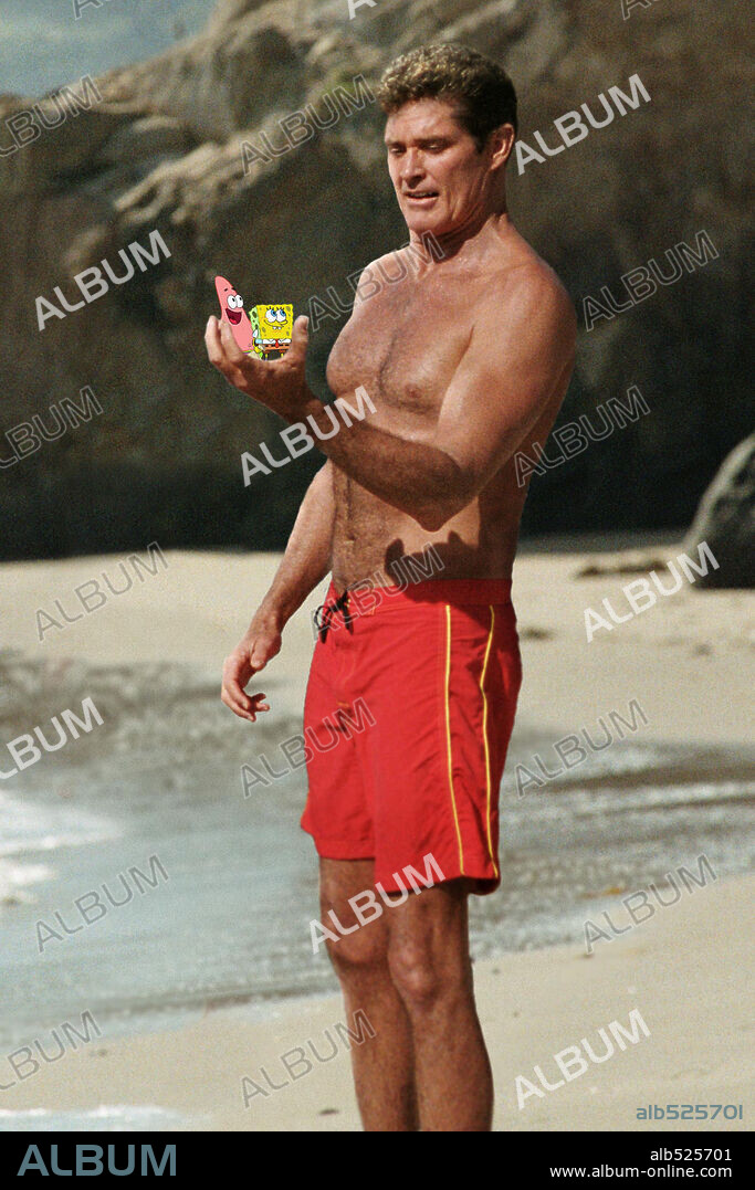 DAVID HASSELHOFF en BOB ESPONJA: LA PELICULA, 2004 (THE SPONGEBOB SQUAREPANTS MOVIE), dirigida por SHERM COHEN y STEPHEN HILLENBURG. Copyright PARAMOUNT PICTURES / URDANK, SAM.