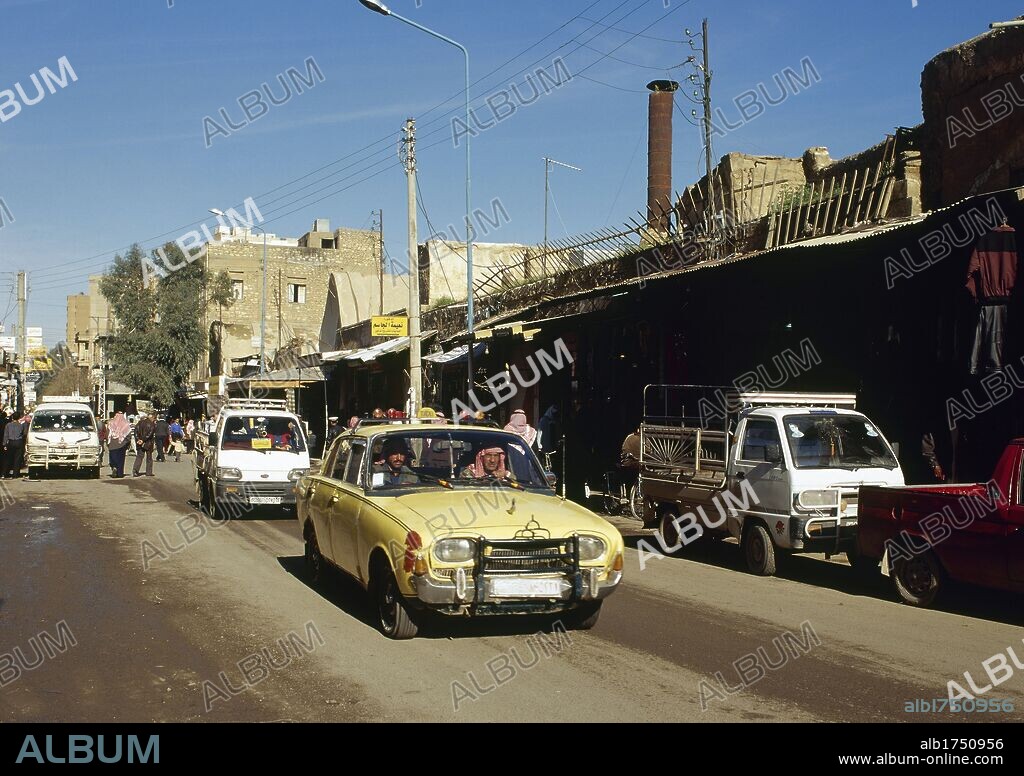 Syria. Deir ez-Zor or Deir ez-Zur. Daily scene on a street in the town. Photo taken before the Syrian civil war.