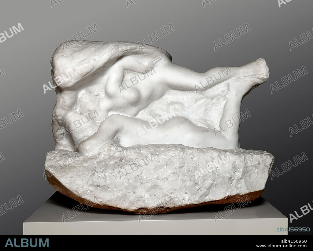 Auguste Rodin (París, 1840-Meudon, 1917). El Sueño (El beso del ángel) (hacia 1905). Mármol. 75 x 100 x 50 cm.