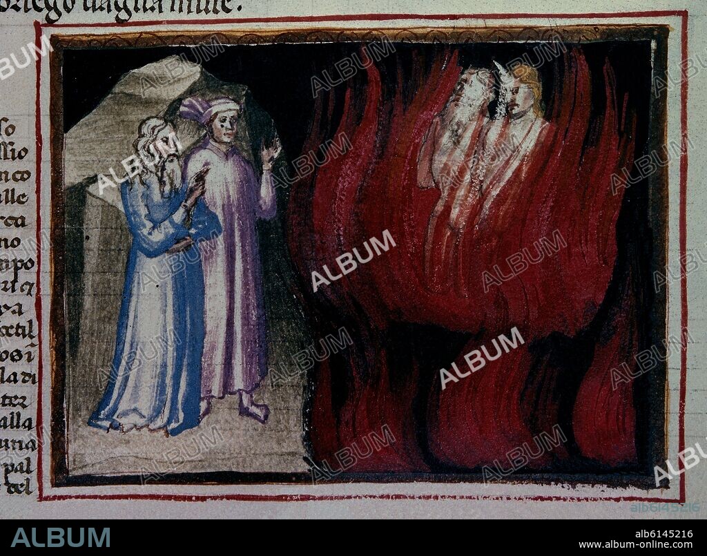 DANTE ALIGHIERI. ILUSTRACION DE LA DIVINA COMEDIA - CANTO XXV INFIERNO.