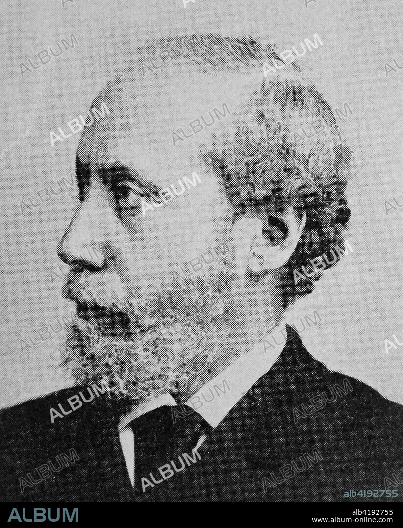 Albert Ladenburg born July 2, 1842 in Mannheim; died August 15, 1911 in Breslau was a German chemist', Reproduction of a photo/image from the year 1890, digital improved.