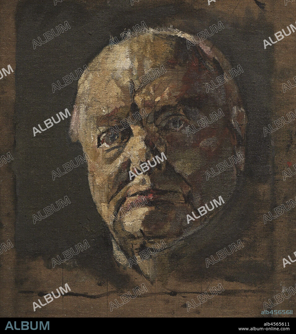 GRAHAM SUTHERLAND (1903-1980). BRITISH ARTIST.. Winston Churchill (1874-1965). Político británico. Primer Ministro del Reino Unido (19401945, 1951195. Retrato realizado por Graham Sutherland (1903-1980). Oleo sobre lienzo (34,5 x 31,1 cm), 1954. National Portrait Gallery. Londres. Inglaterra.