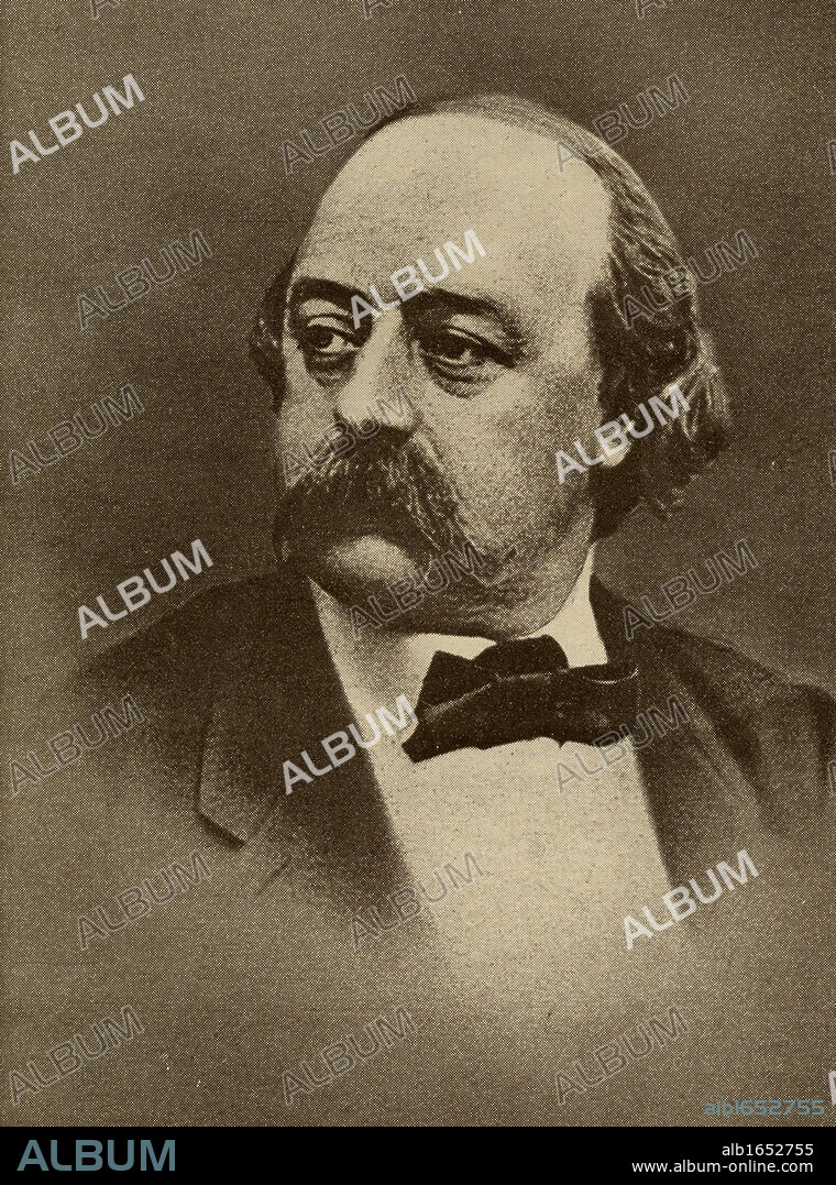 Gustave Flaubert, 1821-1880. French novelist. From the book "The Masterpiece Library of Short Stories" volume 4 French.