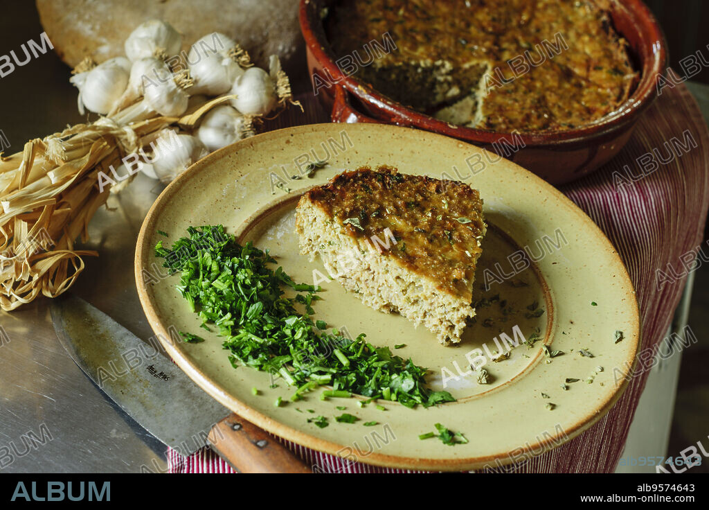 greixonera porc, (pork casserole or last days), Algaida,mallorca, balearic islands, spain, europe.