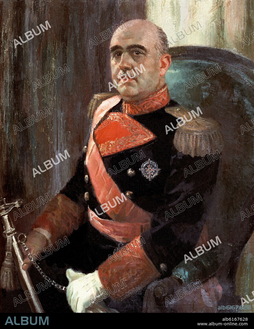 GENARO LAHUERTA (1905-1985). RETRATO DEL CAUDILLO FRANCISCO FRANCO.
