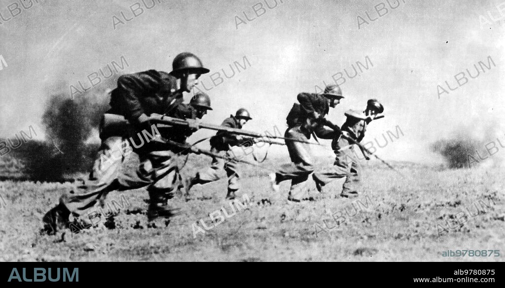 Gandesa (Tarragona), 1938. Batalla del Ebro. La 46 División de El Campesino en la ofensiva del Ebro. Quedó diezmada en Gandesa.