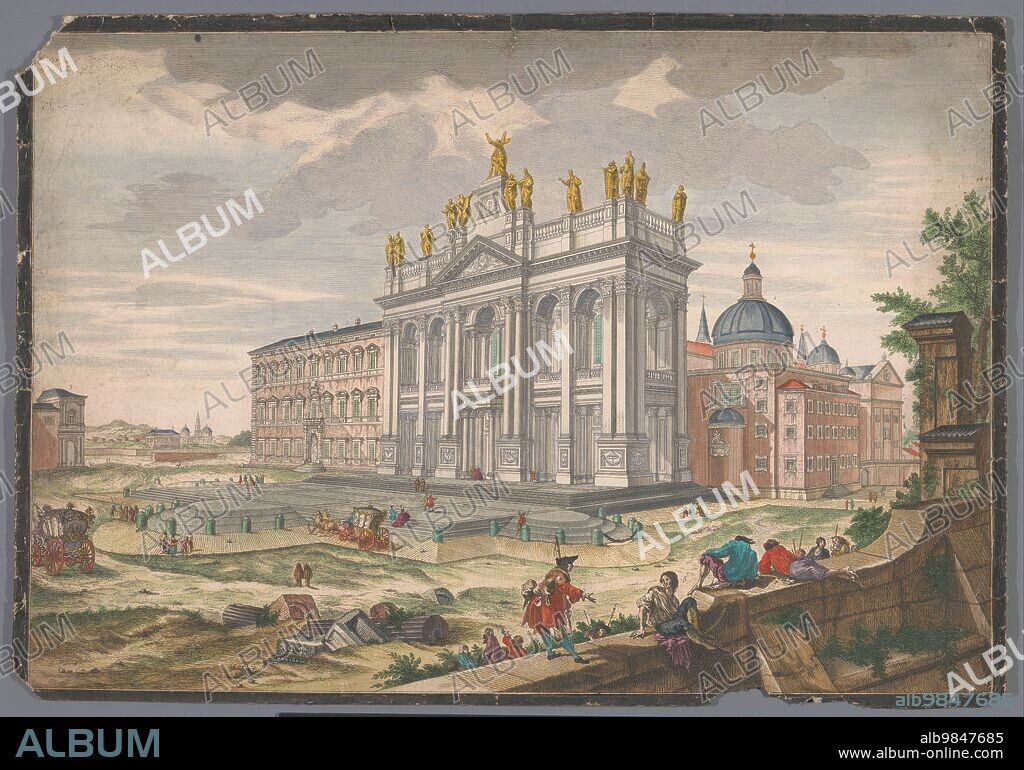 ANON. View of the Church Sint-Jan van Lateranen in Rome, 1700-1799.