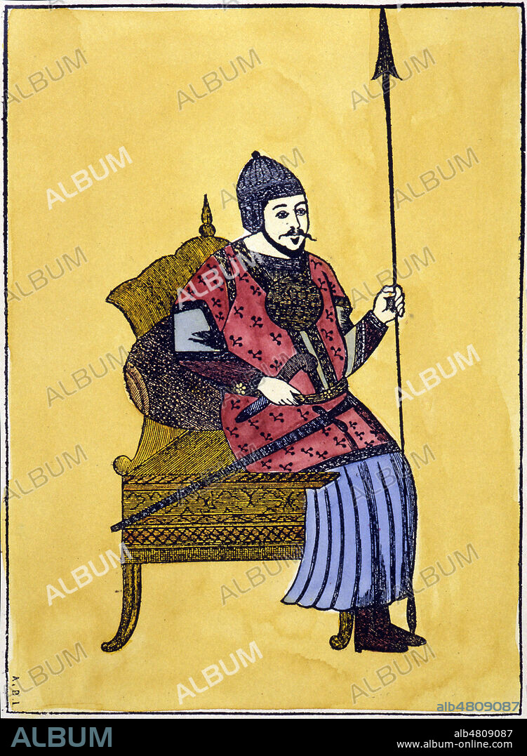 Portrait de TAMERLAN (1336-1405) tire du Magasin Pittoresque en 1833. Credit : Collection KHARBINE-TAPABOR.